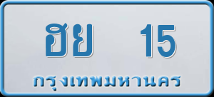 ทะเบียนรถ ฮย 15 ผลรวม 19